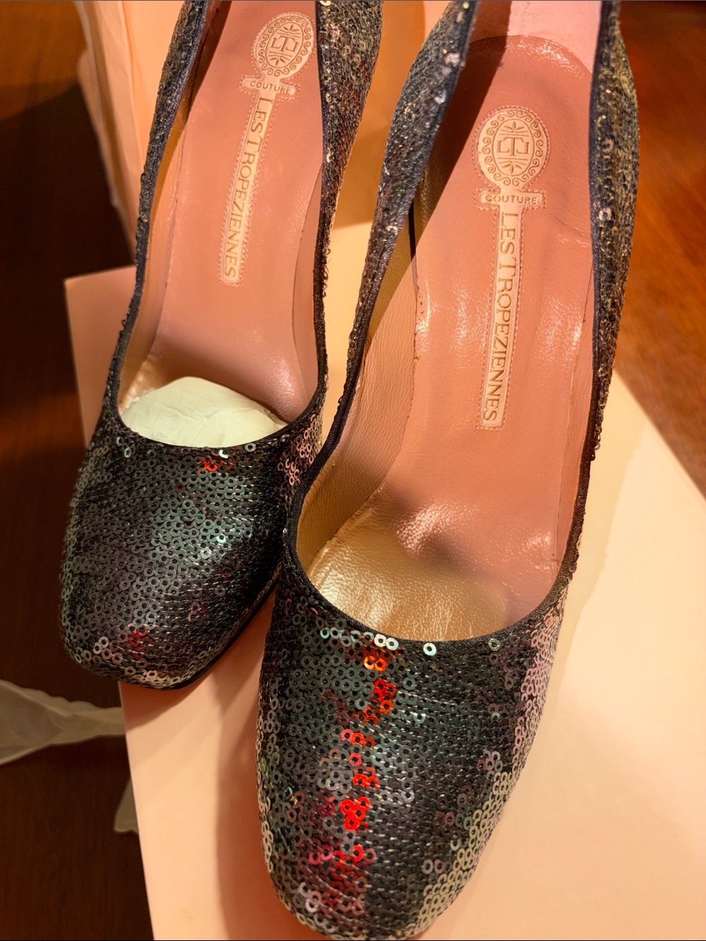Sequin Pumps in Black “NEW”